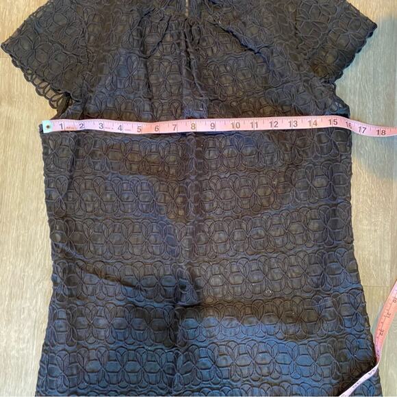 Milly Sheer Embroidered Black Dress - Picture 4 of 6
